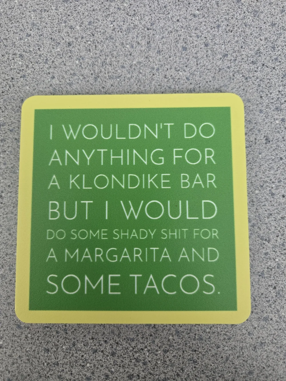FUN Drinks On Me Coasters